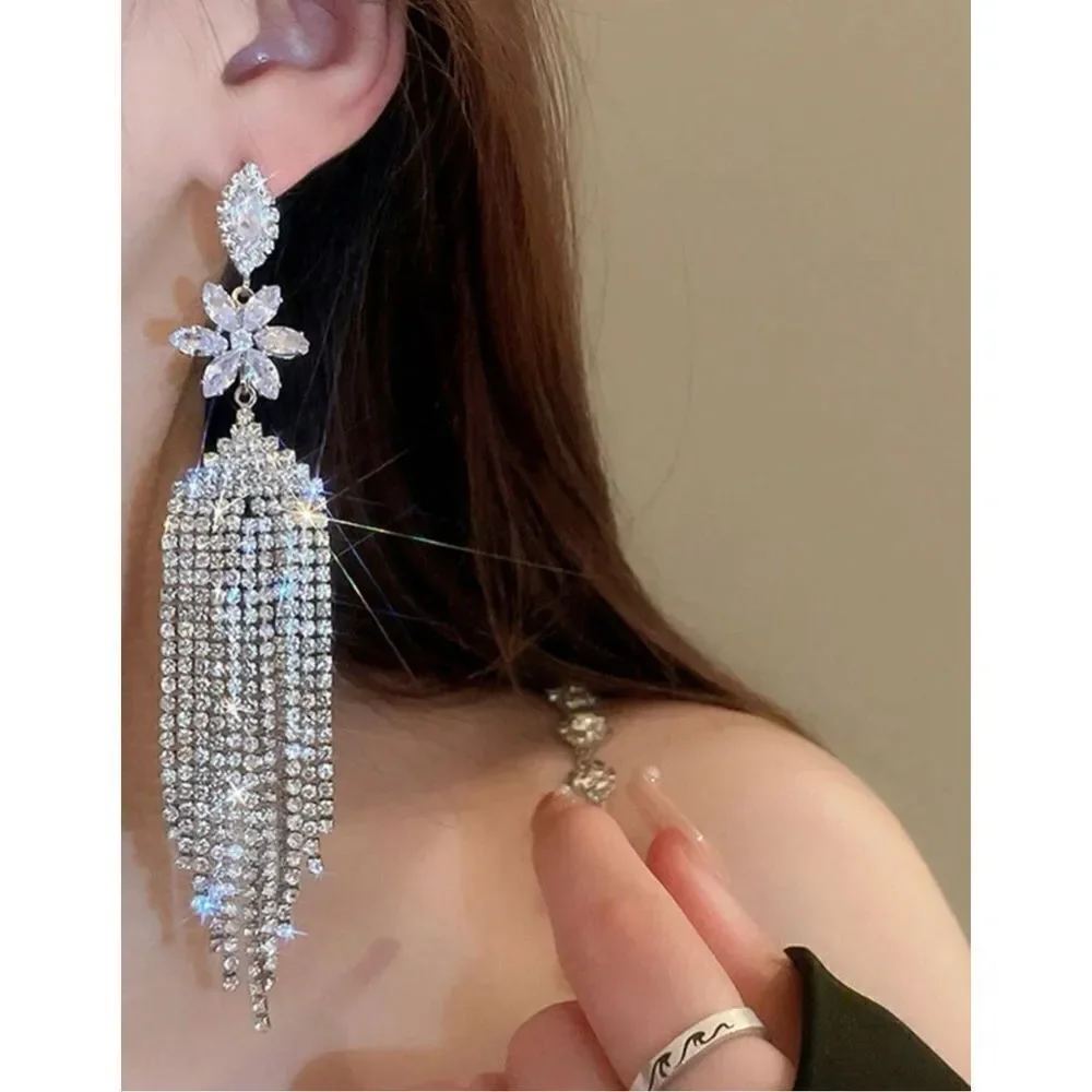 Flower Fringe Earrings
